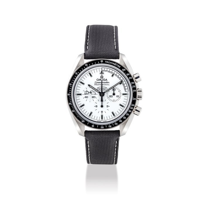 Omega OMEGA. A FINE AND RARE STAINLESS STEEL LIMITED EDITION CHRONOGRAPH WRISTWATCH SIGNED OMEGA, SPEEDMASTER PROFESSIONAL, ”APOLLO 13 SILVER SNOOPY AWARD LIMITED EDITION”, NO. 0549/1970, REF. 31132423004003, CASE NO. 87'626'372, CIRCA 2016