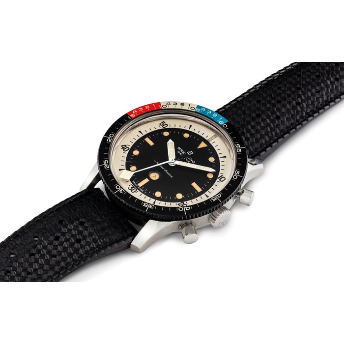 Breitling BREITLING. A FINE AND RARE STAINLESS STEEL CHRONOGRAPH WRISTWATCH WITH YACHTING BEZEL SIGNED BREITLING, SUPEROCEAN MODEL, REF. 2005, CASE NO. 1'053'497, CIRCA 1970, Price & Market Data
