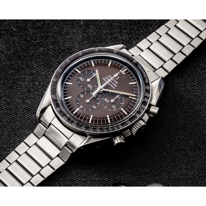 Omega OMEGA. A FINE STAINLESS STEEL CHRONOGRAPH WRISTWATCH WITH BRACELET SIGNED OMEGA, SPEEDMASTER PROFESSIONAL MODEL, REF. ST 145.022, MOVEMENT NO. 29’117’836, MANUFACTURED IN 1970