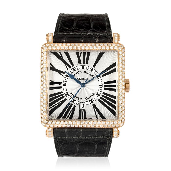 FRANCK MULLER, PINK GOLD AND DIAMOND-SET MASTER SQUARE