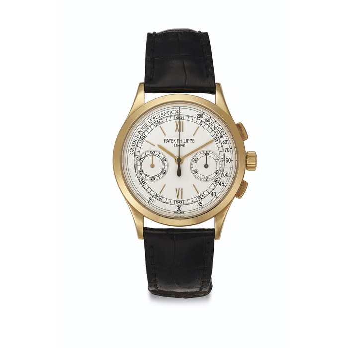 Patek Philippe. A Fine 18k Gold Chronograph Wristwatch with Pulsation Scale Signed Patek Philippe, Genève, Ref. 5170J, Movement No. 5'509'413, Case No. 4'512'425 , Manufactured in 2010