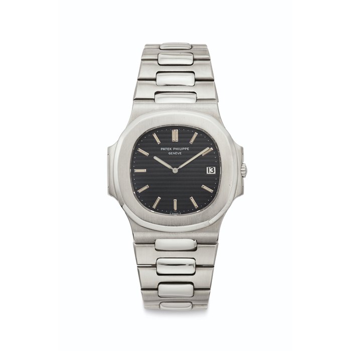 Patek Philippe. A Fine Stainless Steel Automatic Wristwatch with Date and Bracelet Signed Patek Philippe, Genève, Ref. 3700/1, Movement No. 1'302'890, Case No. 532'657, Manufactured in 1977