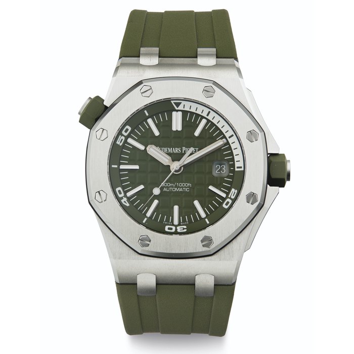 Audemars Piguet, A Stainless Steel Automatic Diver's Watch With Date and Center Seconds Signed Audemars Piguet, Royal Oak Offshore, Ref. 15710ST, Case No. J95960, Circa 2018