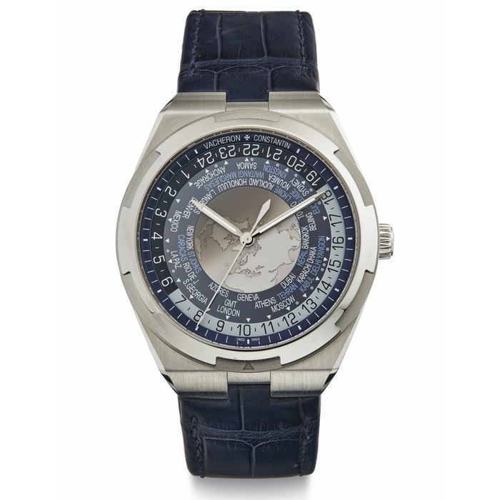 Vacheron Constantin Vacheron Constantin. A Fine Stainless Steel Automatic Worldtime Wristwatch with Center Seconds Signed Vacheron Constantin, Geneve, Overseas Worldtime Model, Ref. 7700V, Movement No. 5'355'055, Case No. 1'349'879, Circa 2016, Price & Market Data