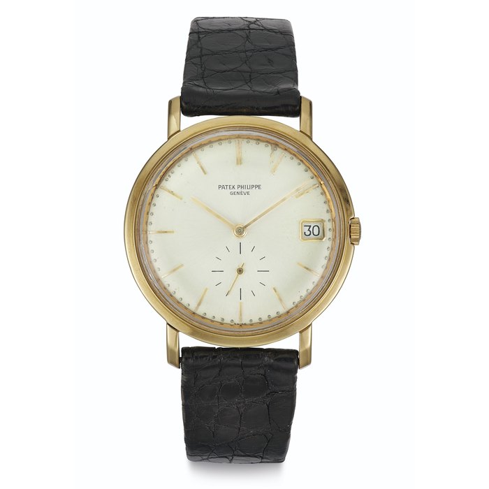 Patek Philippe. A Fine and Rare 18k Gold Automatic Wristwatch with Date, Formerly Belonging to 41st President of the United States, George H. W. Bush Signed Patek Philippe, Genève, Ref. 3445, Movement No. 1'127'156, Case No. 323'934, Manufactured in 1968