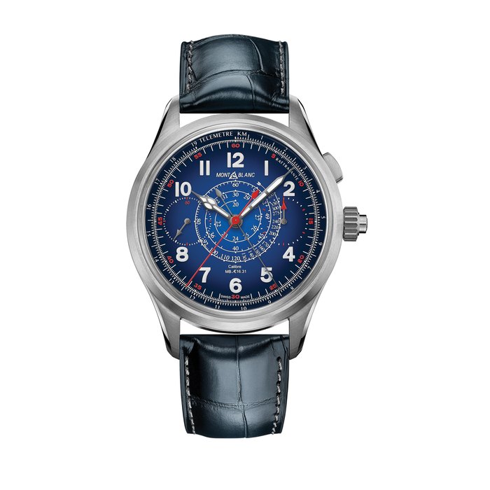 MONTBLANC 1858 SPLIT SECOND CHRONOGRAPH ONLY WATCH 2019 In the spirit of mountain exploration, Montblanc reinterprets an historical Minerva military monopusher chronograph from the 1930’s with the one-of-a kind 1858 Split Second Chronograph Only Watch 2019. “The timepiece is a fantastic chronograph complication quite rare and incredibly rooted into the story of Minerva. This execution inside the 1858 product line represents the state of the art of our high-end hand-made hand-finished watchmaking