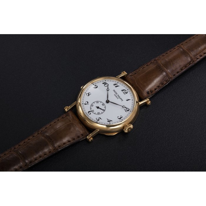 PATEK PHILIPPE, REF. 3960J, A GOLD MANUAL-WINDING WRISTWATCH WITH "OFFICER CASEBACK" TO MARK THE BRAND’S 150th ANNIVERSARY CASE NUMBER: 2’863’118, MOVEMENT NUMBER: 786’206