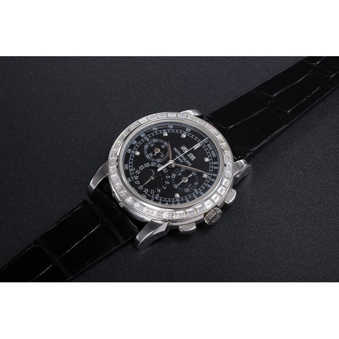 PATEK PHILIPPE, REF. 5971P, A PLATINUM AND DIAMOND-SET PERPETUAL CALENDAR CHRONOGRAPH CASE NUMBER: 444'212, MOVEMENT NUMBER: 3’048’934