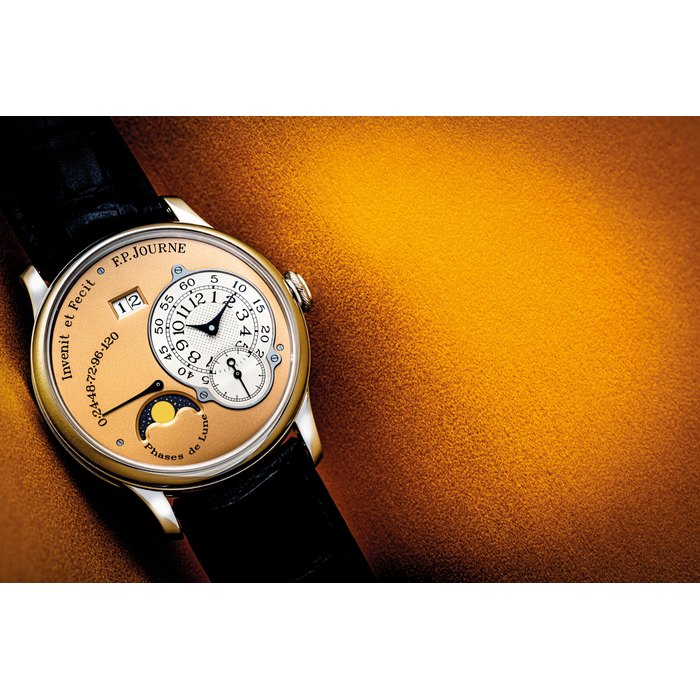 F.P. JOURNE. A VERY RARE PLATINUM AUTOMATIC WRISTWATCH WITH MOON PHASES, DATE AND POWER RESERVE OCTA LUNE MODEL, CIRCA 2004