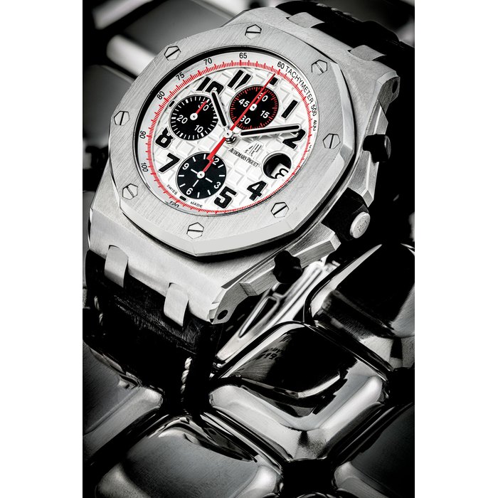AUDEMARS PIGUET. A STAINLESS STEEL AUTOMATIC CHRONOGRAPH WRISTWATCH WITH DATE ROYAL OAK OFFSHORE MODEL, REF. 26170ST, CIRCA 2010
