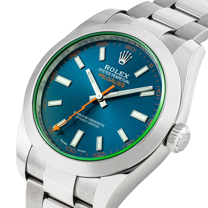 ROLEX, MILGAUSS BLUE DIAL, REF. 116400GV