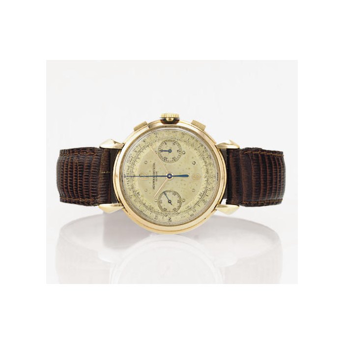 VACHERON CONSTANTIN. A RARE 18K PINK GOLD CHRONOGRAPH WRISTWATCH WITH TWO-TONE DIAL SIGNED VACHERON & CONSTANTIN, GENEVE, MOVEMENT NO. 128721, CASE NO. 294241, REF. 4178, CIRCA 1940