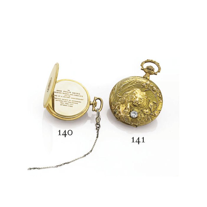 TOUCHON. A HISTORICALLY INTERESTING 18K GOLD OPENFACE KEYLESS LEVER POCKET WATCH SIGNED TOUCHON & CO., NO. 46471, RETAILED BY TIFFANY & CO., CIRCA 1925