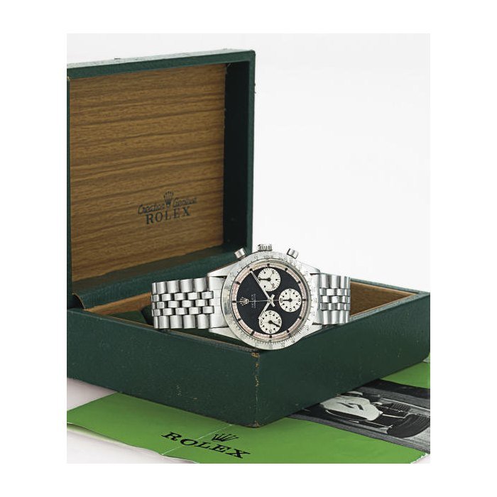 Rolex ROLEX. A RARE STAINLESS STEEL CHRONOGRAPH WRISTWATCH WITH BRACELET SIGNED ROLEX, COSMOGRAPH DAYTONA, "PAUL NEWMAN", CASE NO. 2526239, REF. 6262, CIRCA 1970 · 6262