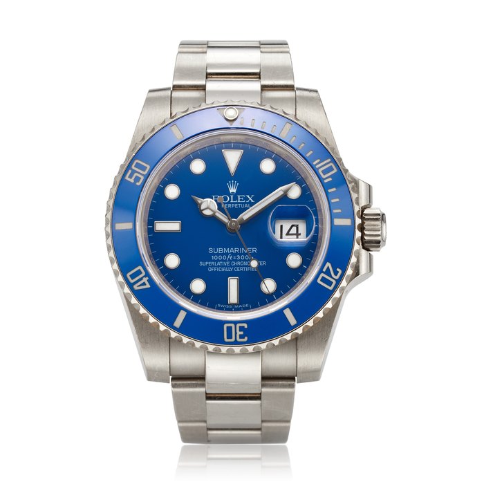 Rolex ROLEX, 18K WHITE GOLD, SUBMARINER, ‘SMURF’ REF. 116619LB, Price & Market Data