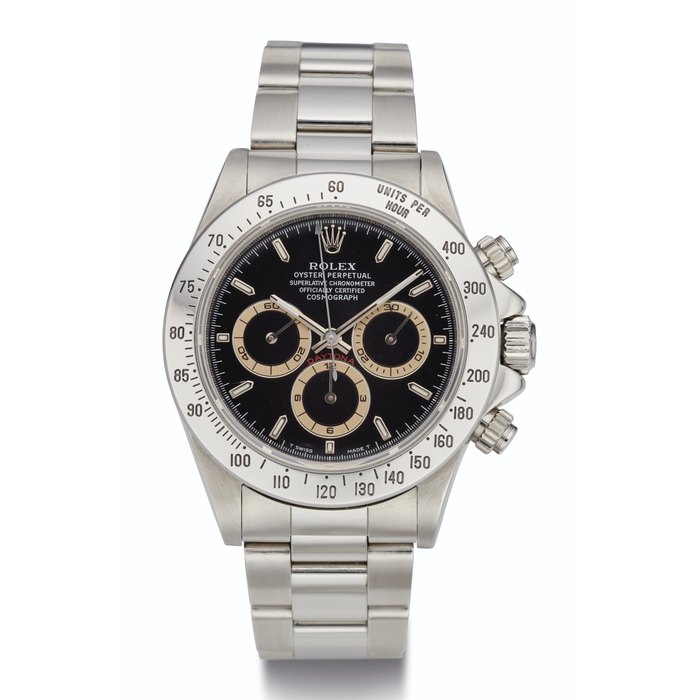 Rolex ROLEX, STEEL CHRONOGRAPH, REF. 16520 WITH TROPICAL CHAPTER RINGS Case No. W297023, Price & Market Data