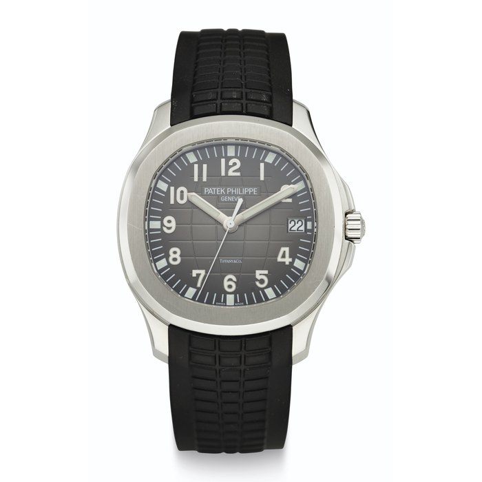 PATEK PHILIPPE, AQUANAUT STEEL WITH BRACELET, RETAILED BY TIFFANY & CO., REF 5167/1A-001