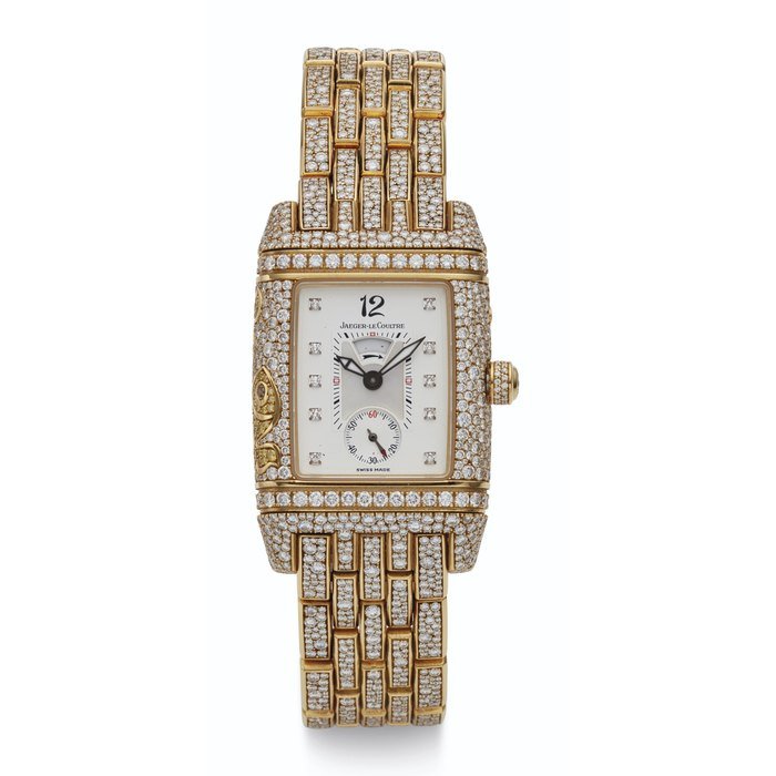 Jaeger-Lecoultre JAEGER-LECOULTRE, GRAN'SPORT REVERSO 'KINGYO' OR 'GOLDFISH', 18K GOLD AND DIAMOND-SET BRACELET WATCH WITH DAY/NIGHT INDICATION, REF. 296.1.74