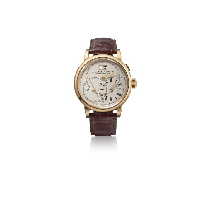 A. LANGE & SÖHNE, PINK GOLD RICHARD LANGE “TERRALUNA” PERPETUAL CALENDAR WRISTWATCH WITH MOON PHASES, POWER RESERVE AND LEAP YEAR INDICATION, REF. LSLS1804AB MOVEMENT NO. 120’132, CASE NO. 219’702