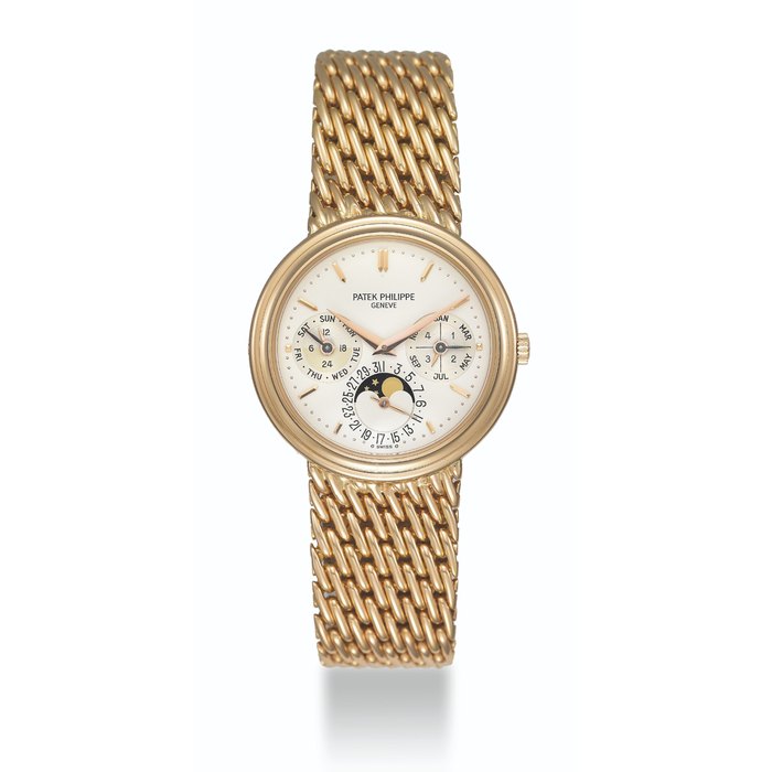 PATEK PHILIPPE, PINK GOLD PERPETUAL CALENDAR WITH MOON PHASES, REF. 3945/1R MOVEMENT NO. 772'395, CASE NO. 2'867'010