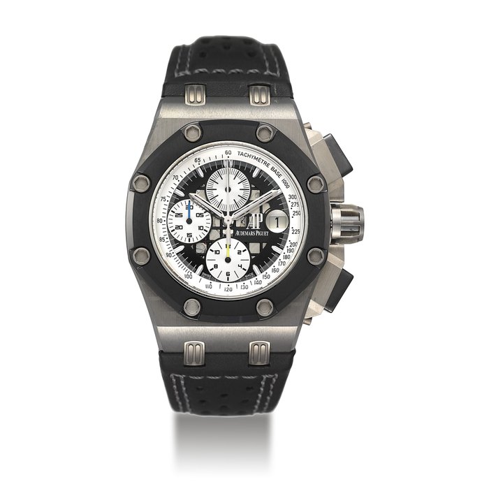 AUDEMARS PIGUET, LIMITED EDITION TITANIUM AND CERAMIC ROYAL OAK OFFSHORE RUBENS BARRICHELLO II, NO. 84/1000 CASE NO. F72379