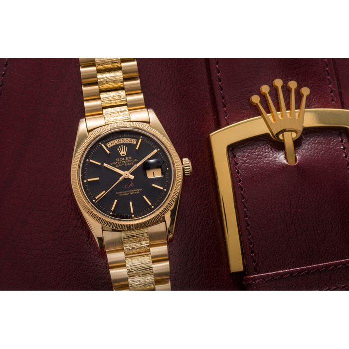 ROLEX, GOLD DAY-DATE RETAILED BY ASPREY, REF. 1807- MADE FOR THE SULTANATE OF OMAN CASE NO. 3’746’212