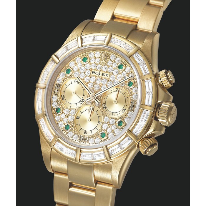 ROLEX, GOLD, DIAMONDS AND EMERALDS DAYTONA, REF. 16568 CASE NO. T251714