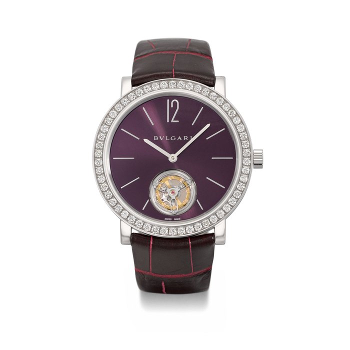 BULGARI, WHITE GOLD & DIAMOND-SET FINISSIMO TOURBILLON WRISTWATCH, REF. BB W 41G TBXT RO CASE NO. PO 0003