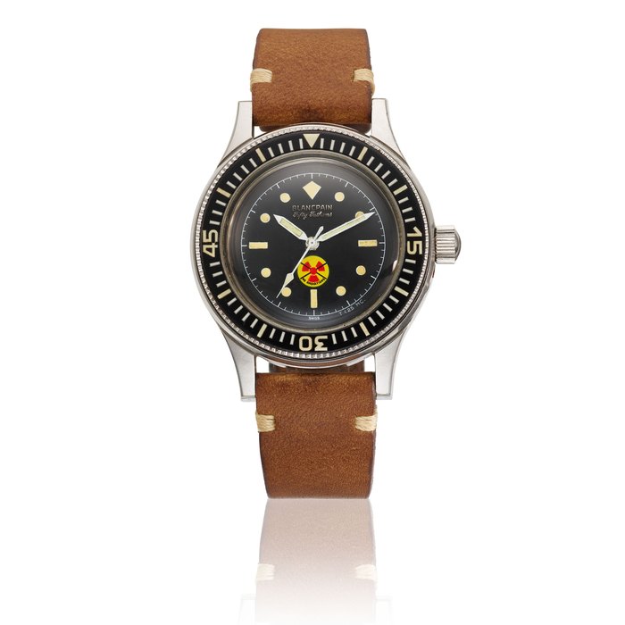 BLANCPAIN, STEEL FIFTY FATHOMS ANTI-MAGNETIC DIVER'S WRISTWATCH, MADE FOR THE GERMAN MILITARY, REF. RPG 1 CASE NO. 208'148, BUNDESWHER, 6645-12-149-5012