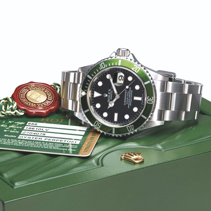 ROLEX. A STAINLESS STEEL AUTOMATIC WRISTWATCH WITH SWEEP CENTRE SECONDS, DATE AND BRACELET SUBMARINER MODEL, REF. 16610LV, CIRCA 2006