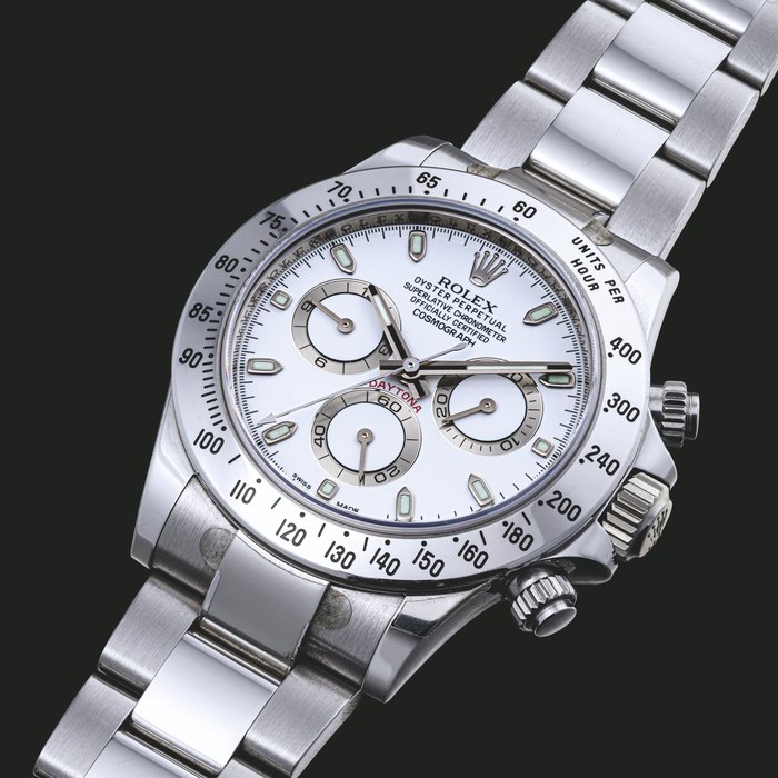 Rolex ROLEX. A STAINLESS STEEL AUTOMATIC CHRONOGRAPH WRISTWATCH WITH BRACELET DAYTONA MODEL, REF. 116520, CIRCA 2010, Price & Market Data