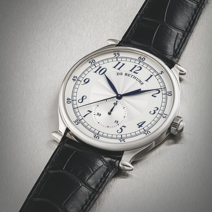 DE BETHUNE. AN 18K WHITE GOLD SINGLE BUTTON CHRONOGRAPH WRISTWATCH REF. DB8, CIRCA 2008