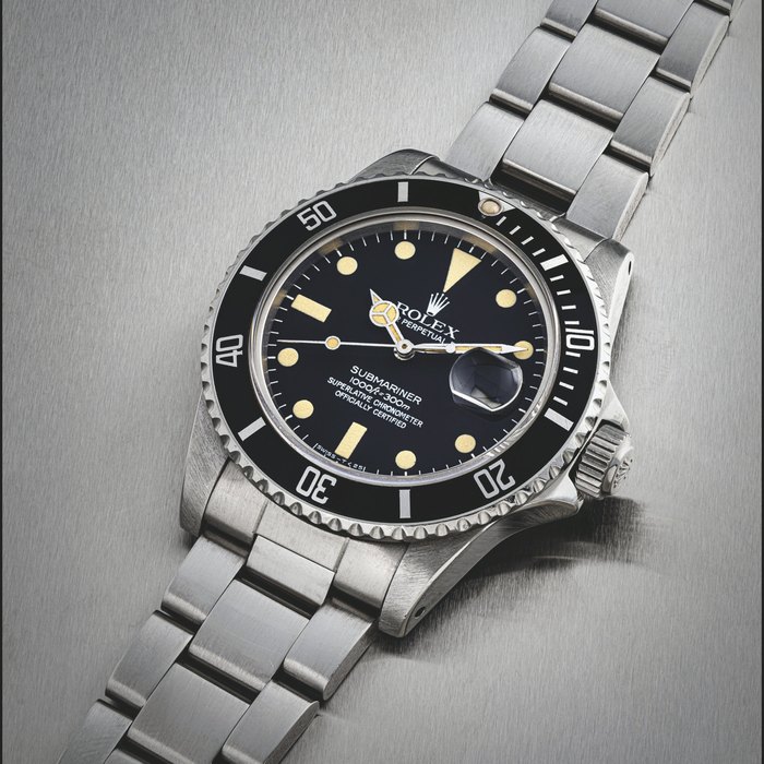 ROLEX. A STAINLESS STEEL AUTOMATIC WRISTWATCH WITH SWEEP CENTRE SECONDS, DATE AND BRACELET SUBMARINER DATE MODEL, REF. 16800, CIRCA 1984