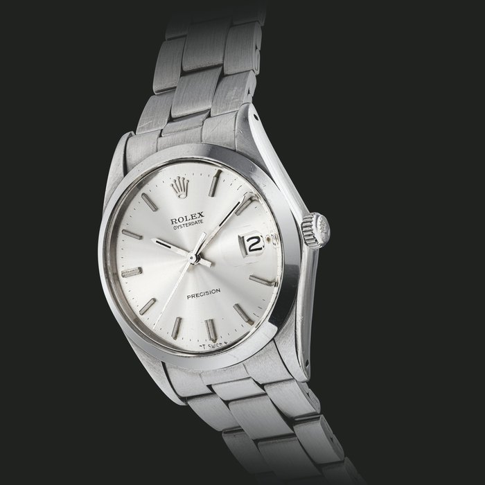 ROLEX. A STAINLESS STEEL WRISTWATCH WITH SWEEP CENTRE SECONDS, DATE AND BARCELET OYSTER DATE MODEL, REF. 6694, CIRCA 1968