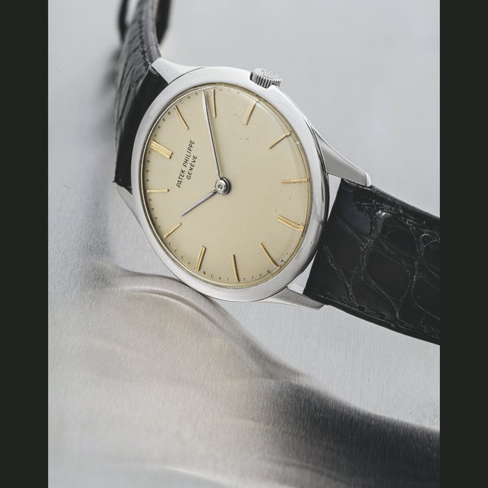 PATEK PHILIPPE. A PLATINUM WRISTWATCH REF. 2588, MANUFACTURED IN 1961