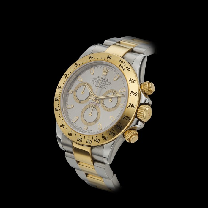 ROLEX, DAYTONA, TWO-TONE 18K YELLOW GOLD AND STEEL, REF. 116523