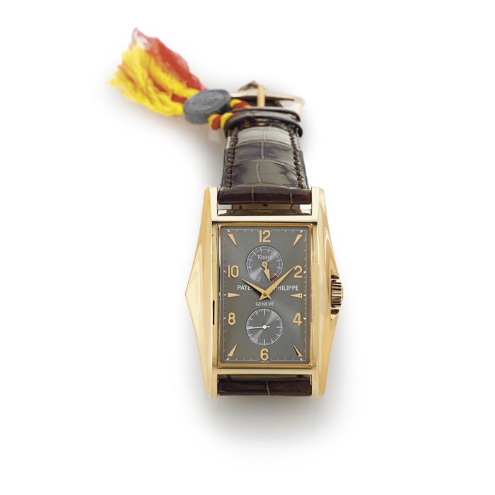 PATEK PHILIPPE. A RARE LIMITED EDITION 18K PINK GOLD 10-DAY WRISTWATCH WITH POWER RESERVE SIGNED PATEK PHILIPPE, GENEVE, 10-DAYS, MOVEMENT NO. 3202495, CASE NO. 4102663, REF 5100, MANUFACTURED IN 2001