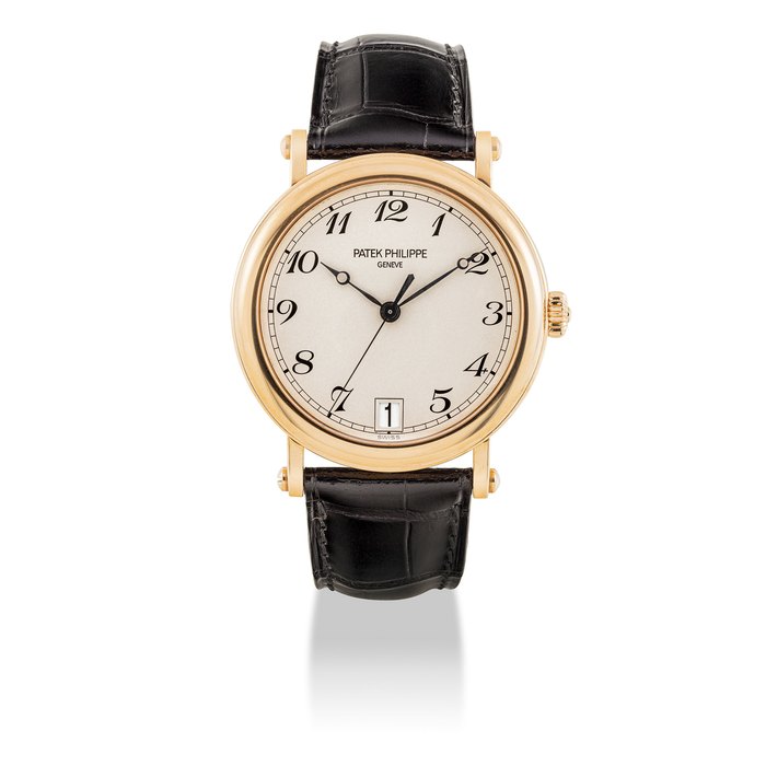 PATEK PHILIPPE, CALATRAVA, PINK GOLD, REF.5053 WITH BREGUET NUMERALS AND DATE