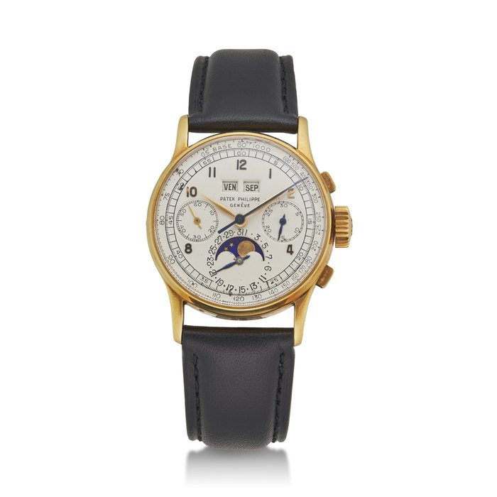 PATEK PHILIPPE, GOLD PERPETUAL CALENDAR CHRONOGRAPH, REF. 1518