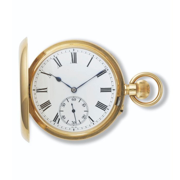 HENRY CAPT, YELLOW GOLD ONE-MINUTE TOURBILLON HUNTER-CASE POCKET WATCH, NO. 10871