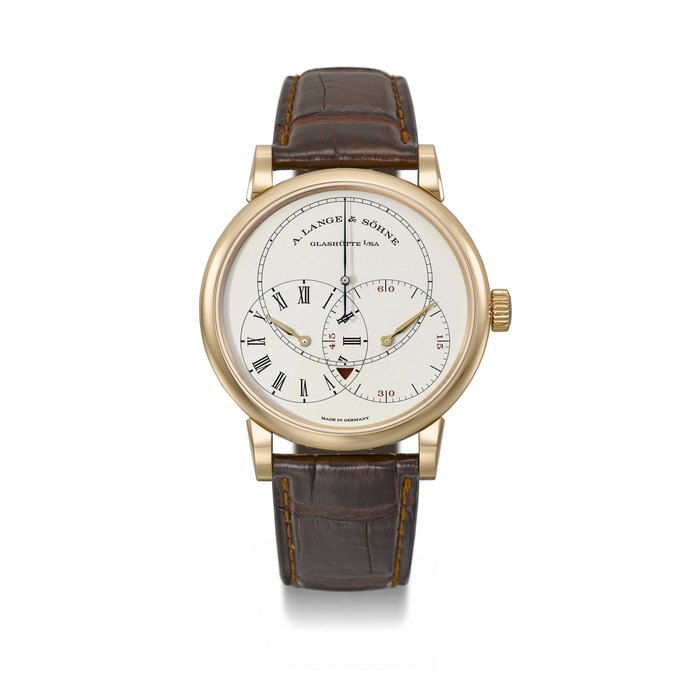 A. LANGE & SOHNE. A VERY RARE 18K PINK GOLD LIMITED EDITION WRISTWATCH WITH JUMPING SECONDS, ZERO RESET FEATURE, GUARANTEE AND BOX SIGNED A. LANGE & SOHNE, RICHARD LANGE SECONDE SAUTANTE MODEL, REF. 252.032, CASE NO. 230'951, NO. 068⁄100, CIRCA 2018