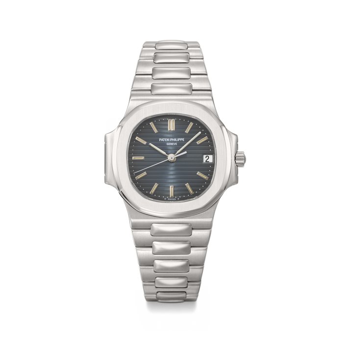 PATEK PHILIPPE. AN ATTRACTIVE STAINLESS STEEL AUTOMATIC WRISTWATCH WITH SWEEP CENTRE SECONDS, DATE, BRACELET, CERTIFICATE OF ORIGIN AND BOX SIGNED PATEK PHILIPPE, GENEVE, NAUTILUS MODEL, REF. 3800/1A-010, MOVEMENT NO. 3'025'566, CASE NO. 4'043'899, CIRCA 1998