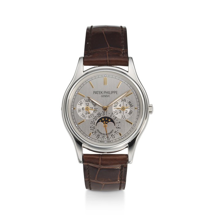 PATEK PHILIPPE, REF. 5550P-001, A VERY RARE AND FINE PLATINUM ADVANCED RESEARCH, PERPETUAL CALENDAR WRISTWATCH WITH LEAP YEAR INDICATOR AND MOON PHASES, CREATED IN A LIMITED EDITION OF 300 EXAMPLES