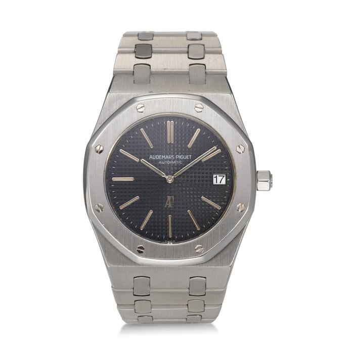 AUDEMARS PIGUET, REF. 5402ST, “A SERIES”, ROYAL OAK, A VERY FINE AND RARE STEEL WRISTWATCH WITH DATE ON BRACELET