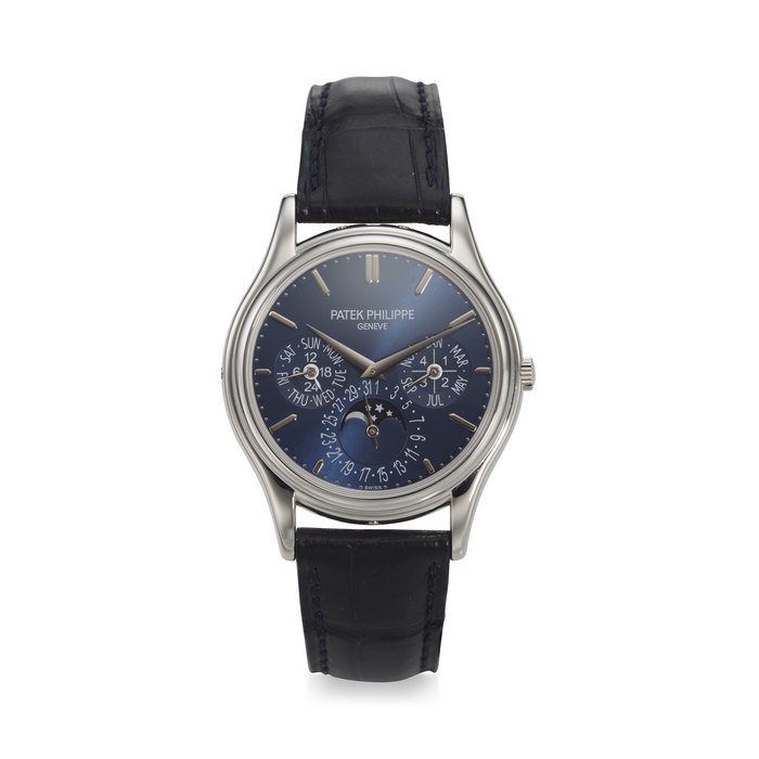 PATEK PHILIPPE, REF. 5140P-001, A VERY FINE PLATINUM PERPETUAL CALENDAR WRISTWATCH WITH MOON PHASES AND 24 HOUR DISPLAY
