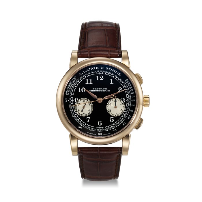 A. LANGE & SOHNE , REF. 401.031, 1815, A VERY FINE AND RARE 18K ROSE GOLD FLYBACK CHRONOGRAPH WRISTWATCH