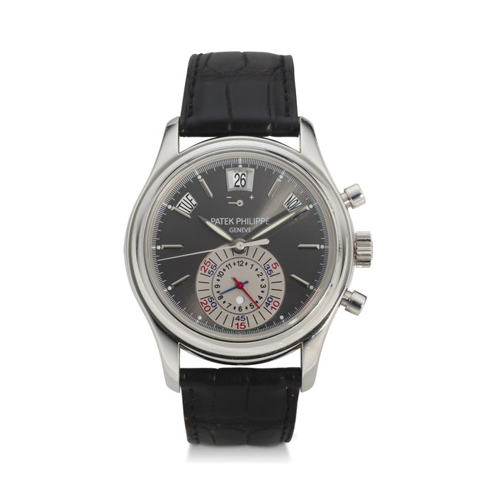 PATEK PHILIPPE, REF. 5960P, A VERY FINE PLATINUM ANNUAL CALENDAR CHRONOGRAPH WRISTWATCH