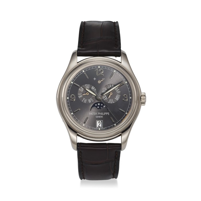 PATEK PHILIPPE, REF. 5146-010, AN 18K WHITE GOLD ANNUAL CALENDAR WITH MOON PHASES AND POWER RESERVE