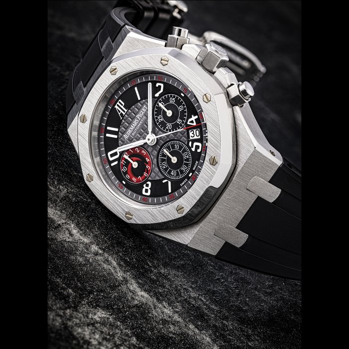 AUDEMARS PIGUET. A STAINLESS STEEL LIMITED EDITION AUTOMATIC CHRONOGRAPH WRISTWATCH WITH DATE ROYAL OAK MODEL “CITY OF SAILS”, REF. 25979ST, CIRCA 2006