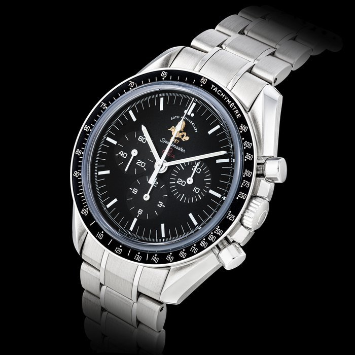 Omega OMEGA, LIMITED EDITION OF 5957 PIECES, SPEEDMASTER 50TH ANNIVERSARY, REF. 311.30.42.30.01.001 In unworn condition, Certificate and box
